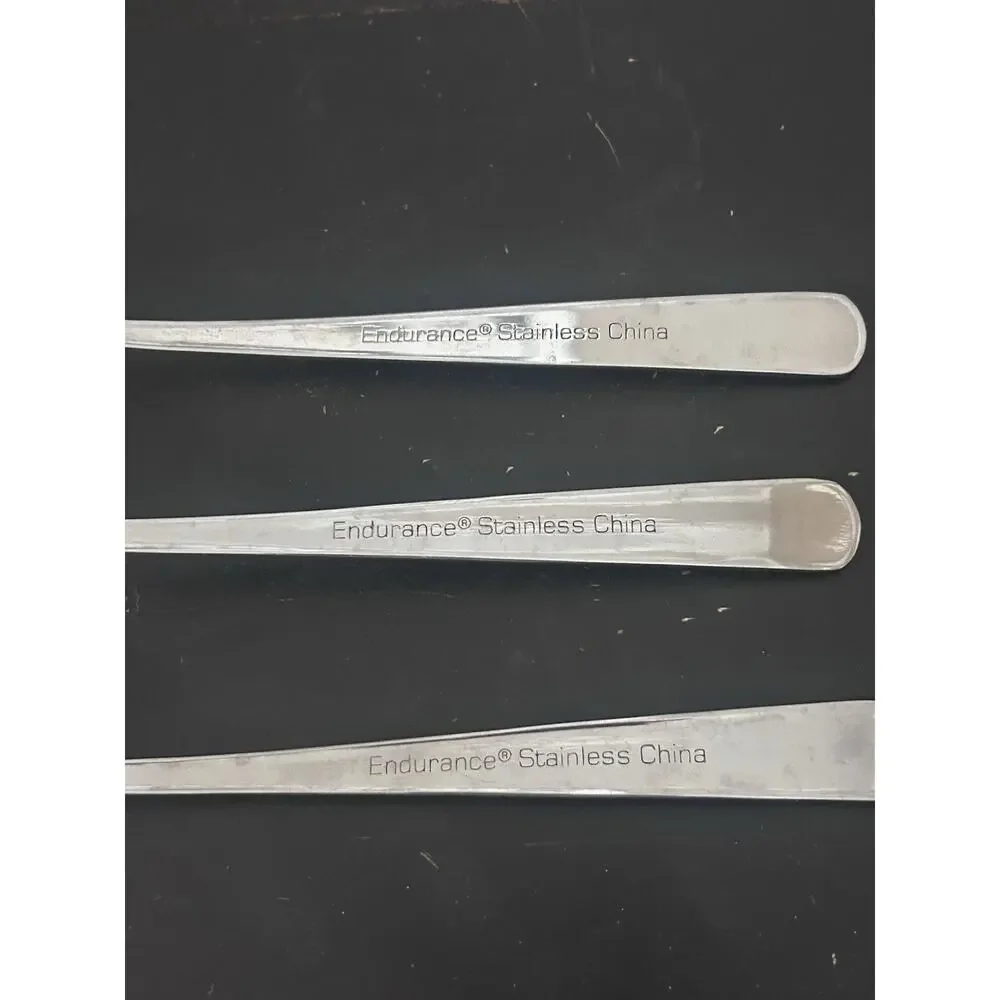 Set of 3 Endurance Stainless China 6” Bouillon Soup Spoons Stainless Steel